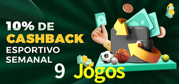 10% de bônus de cashback na 9 Jogos