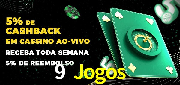 Promoções do cassino ao Vivo 9 Jogos